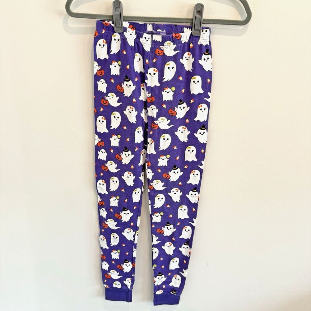 Gymboree Girls Sz 12 Pajama Set Purple Gymmies Ghost Long Sleeve Halloween Bows - Picture 4 of 5